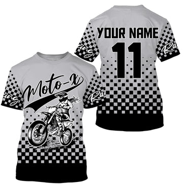 Bikergod Motorcycle Moto-X Custom Name And Number  T-shirt Design 3D Full Printed Sizes S - 5XL - NMK323