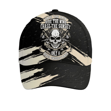 Bikergod Motorcycle Race The Rain Ride The Wind Chase The Sunset Custom Name And Number Classic Cap NMI252