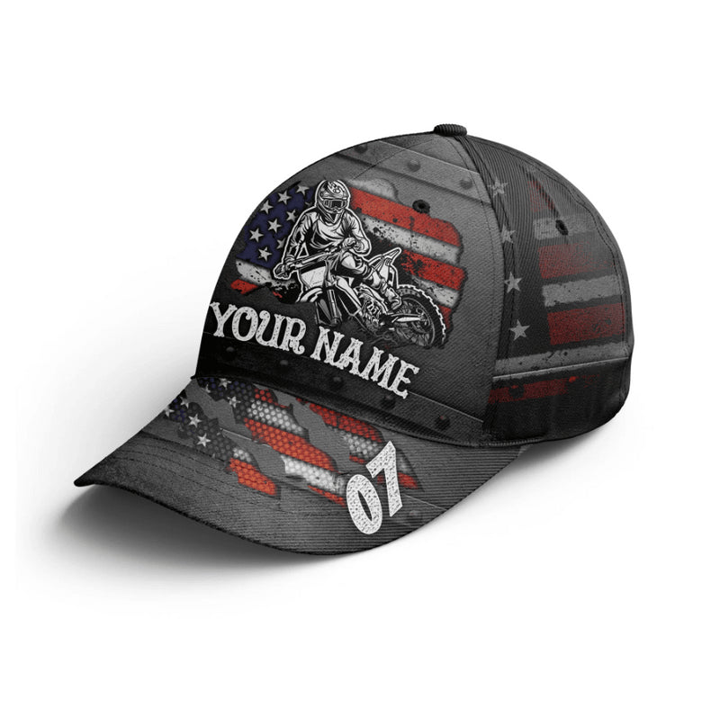 Bikergod Motorcycle Custom Name And Number Classic Cap NMI248