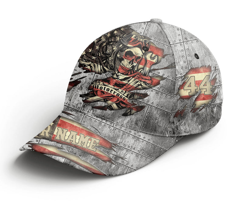 Bikergod Motorcycle Custom Name And Number Classic Cap NMI243