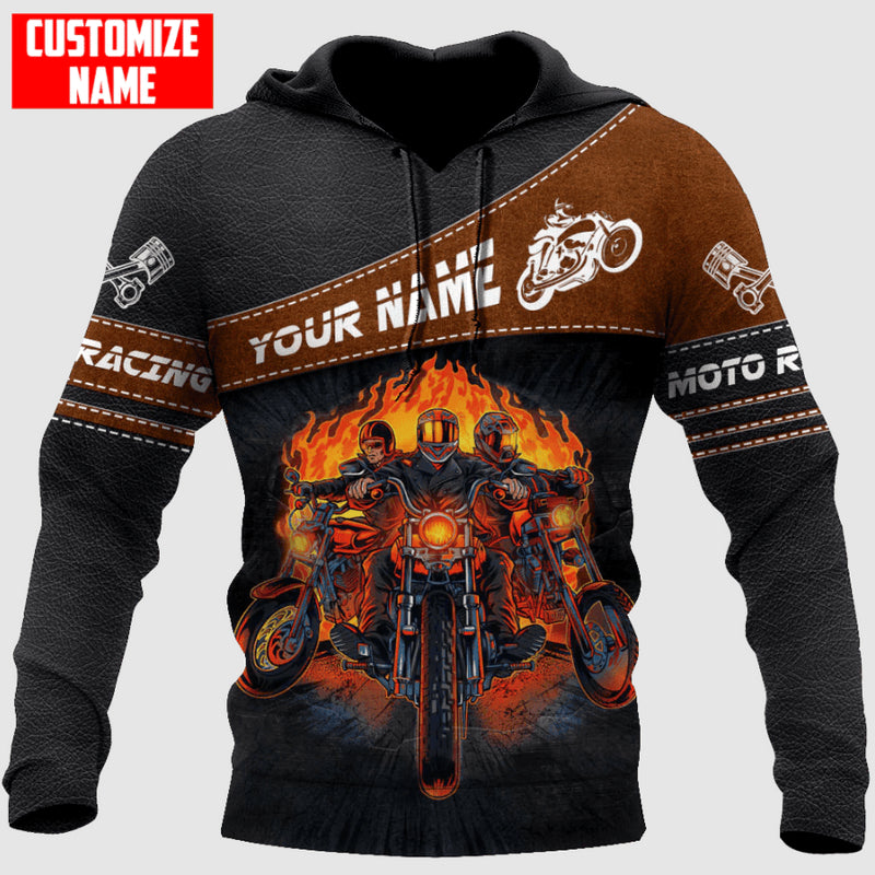 Bikergod Motorcycle Motor Racing Custom name  Hoodie/Zip Hoodie Design 3D Full Printed Sizes S - 5XL- NMI234E