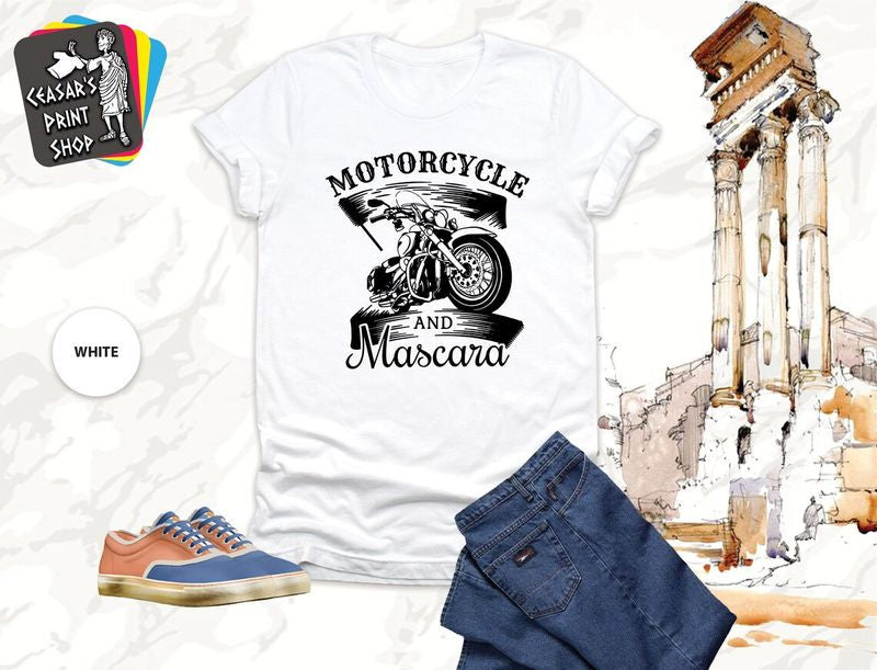 Bikergod Motorcycle And Mascara T-shirt, Crew-neck Sweatshirt, Hoodie, Tank Top, V-neck T-shirt Design 2D Full Printed Sizes S - 5XL - NAMA331