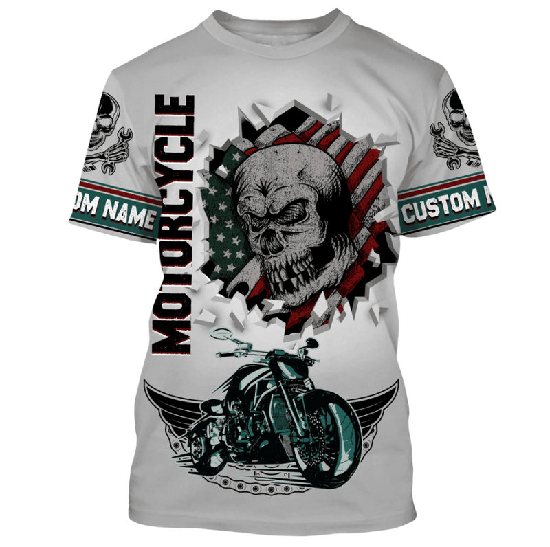 Bikergod Motorcycle Custom Name  T-shirt Design 3D Full Printed Sizes S - 5XL - NMK15