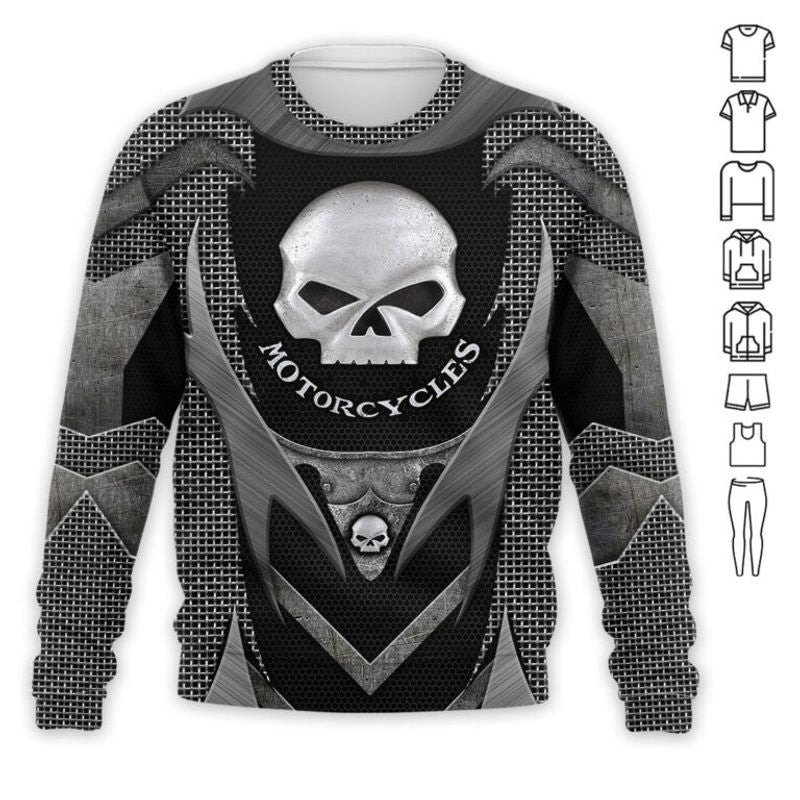 Bikergod Motorcycle Skull Biker COTTON Sweatshirt Design 3D Full Printed Sizes S - 5XL - NALA350F
