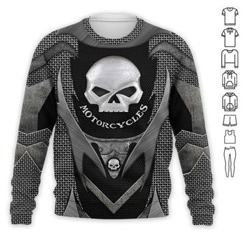 Bikergod Motorcycle Skull Biker COTTON Sweatshirt Design 3D Full Printed Sizes S - 5XL - NALA350F