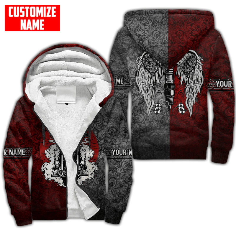 Bikergod Motorcycle Custom Name Fleece Hoodie Design 3D Full Printed Sizes S - 5XL NMI235F