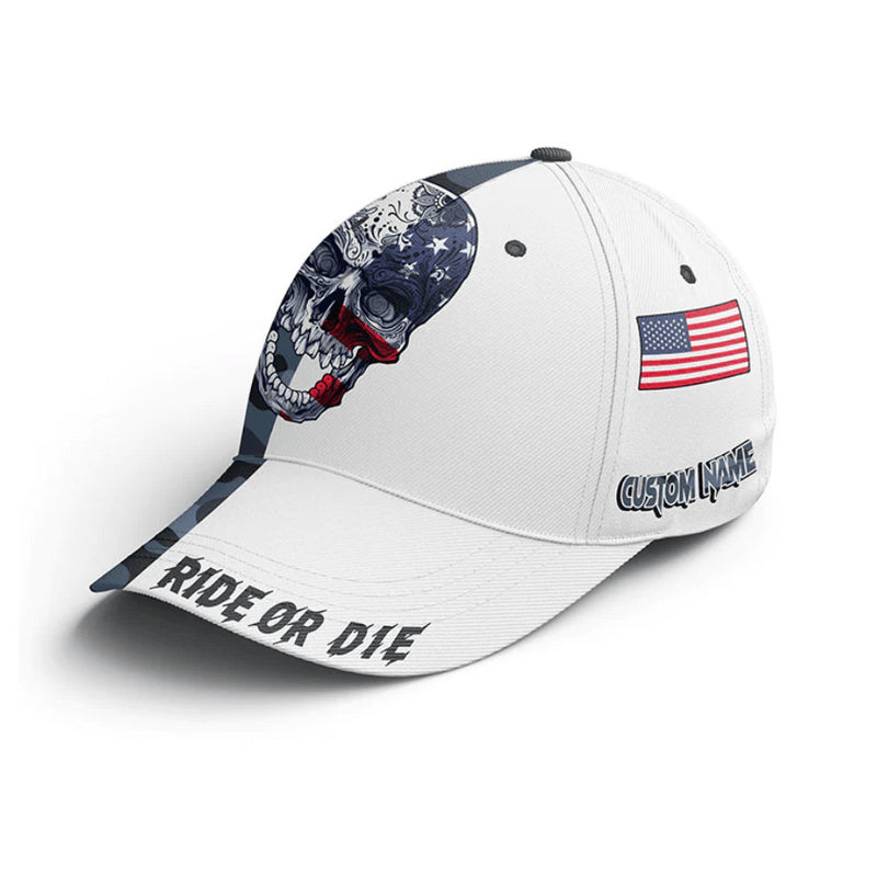 Bikergod Motorcycle Ride To Die Custom Name Classic Cap NMI256