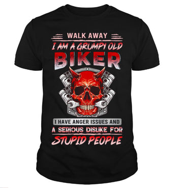 Bikergod Motorcycle I Am A Grumpy Old Biker T-shirt, Crew-neck Sweatshirt, Hoodie, Tank Top, V-neck T-shirt Design 2D Full Printed Sizes S - 5XL - NALA340