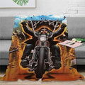 Bikergod Motorcycle Grumpy Old Biker Blanket NAMA531