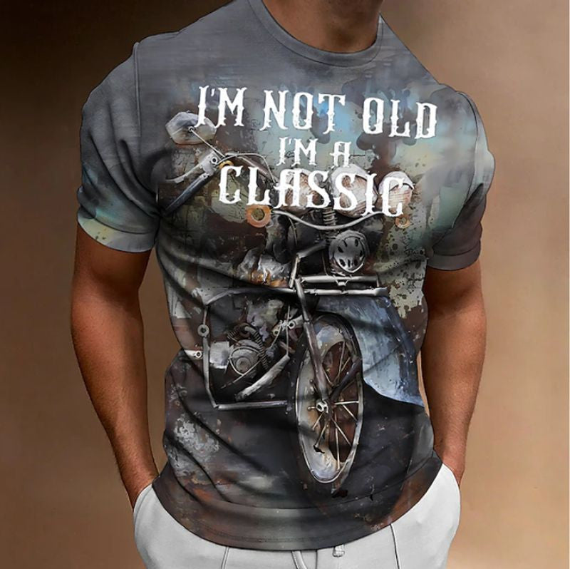 Bikergod Motorcycle I'm Not Old I AM A Classic  T-shirt Design 3D Full Printed Sizes S - 5XL - NAMA203