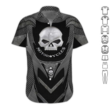 Bikergod Motorcycle Skull Biker Button Shirt Design 3D Full Printed Sizes S - 5XL NALA350D
