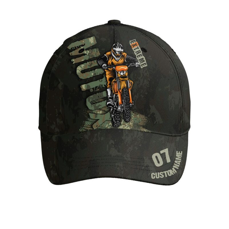 Bikergod Motorcycle Custom Name And Number Classic Cap NMI245