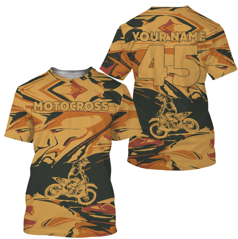 Bikergod Motorcycle Motocross Custom Name And Number  T-shirt Design 3D Full Printed Sizes S - 5XL - NMK330