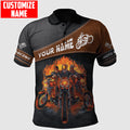 Bikergod Motorcycle Motor Racing Custom Name Polo Design 3D Full Printed Sizes S - 5XL NMI234B