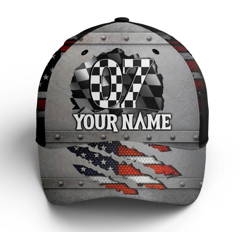 Bikergod Motorcycle Custom Name And Number Classic Cap NMI237