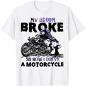 Bikergod Motorcycle My Broom Broke So Now I Ride A Motorcycle Halloween T-shirt, Crew-neck Sweatshirt, Hoodie, Tank Top, V-neck T-shirt Design 2D Full Printed Sizes S - 5XL - NABC307