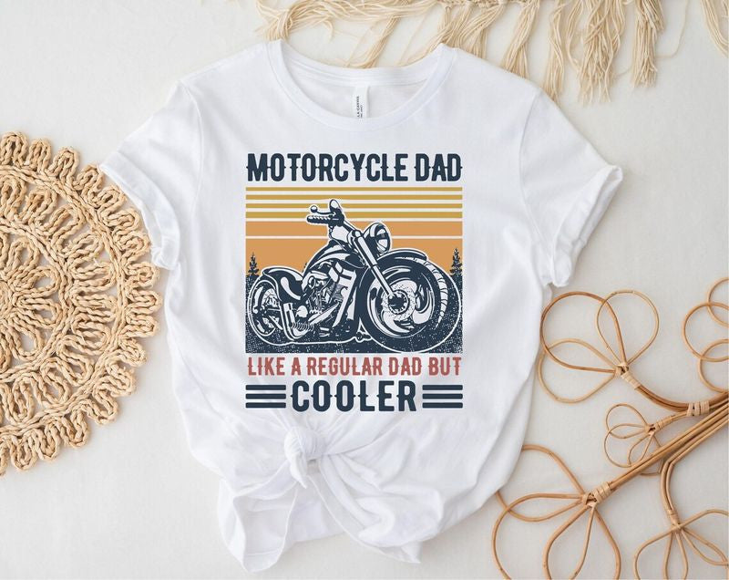 Bikergod Motorcycle Dad Like A Regular Dad But Cooler T-shirt, Crew-neck Sweatshirt, Hoodie, Tank Top, V-neck T-shirt Design 2D Full Printed Sizes S - 5XL - NAMA210