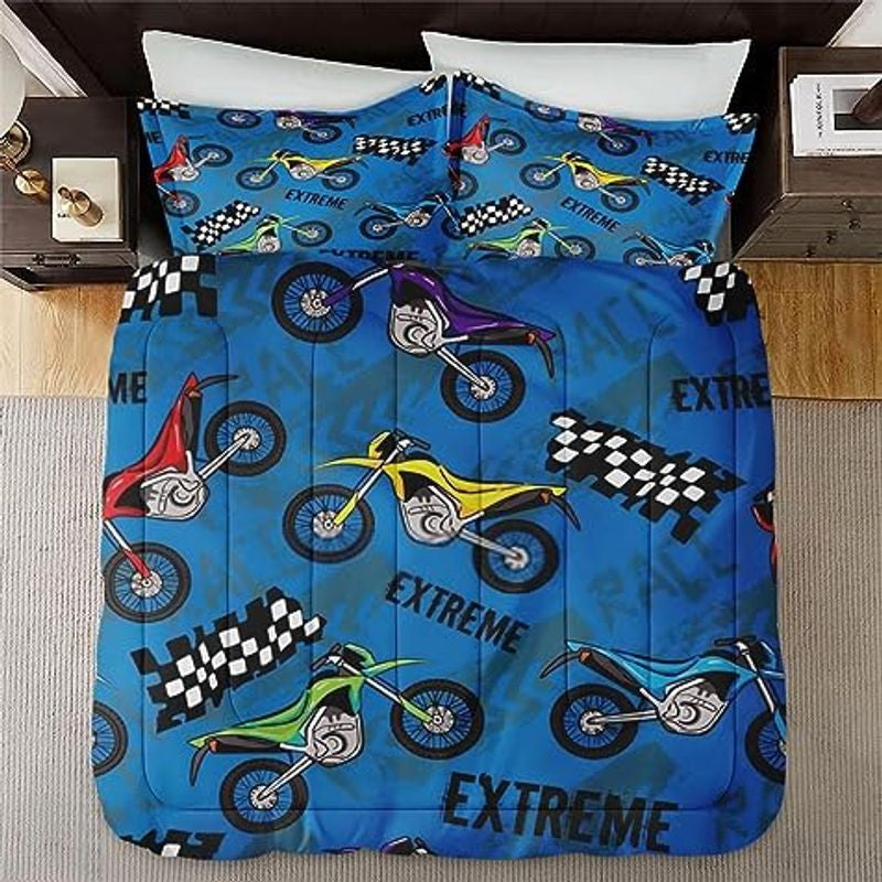 Bikergod Motorcycle Motocross Rider Bedding Set Cover Design 3D - NABB263