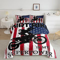 Bikergod Motorcycle Motocross US Flag Dirt Bike Is My Supperpower Bedding Set Cover Design 3D - NABB294