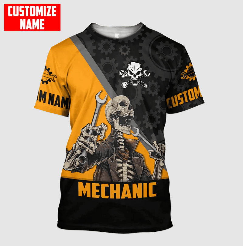 Bikergod Motorcycle Mechanic Custom Name  T-shirt Design 3D Full Printed Sizes S - 5XL - NMK305