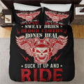 Bikergod Motorcycle Suck It Up And Ride Vintage Bedding Set Cover Design 3D - NABB265