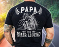 Bikergod Motorcycle Papa the Biker Legend T-shirt, Crew-neck Sweatshirt, Hoodie, Tank Top, V-neck T-shirt Design 2D Full Printed Sizes S - 5XL - NABB221