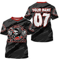 Bikergod Motorcycle Motocross Custom Name And Number  T-shirt Design 3D Full Printed Sizes S - 5XL - NMK329