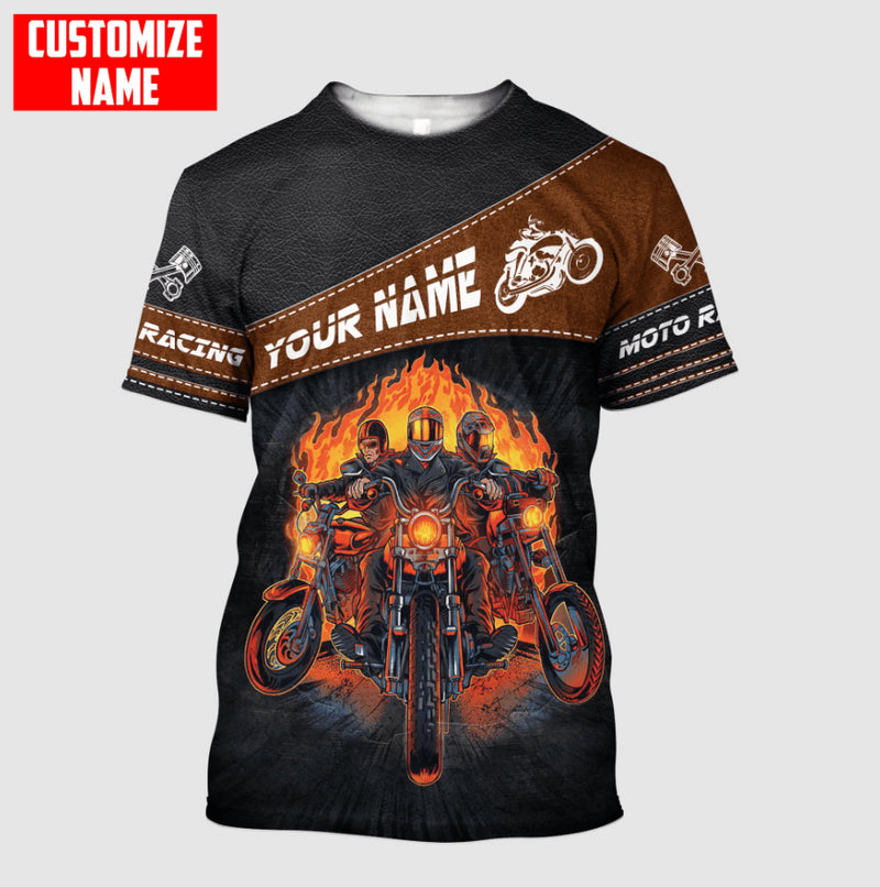 Bikergod Motorcycle Motor Racing Custom Name  T-shirt Design 3D Full Printed Sizes S - 5XL - NMI234A