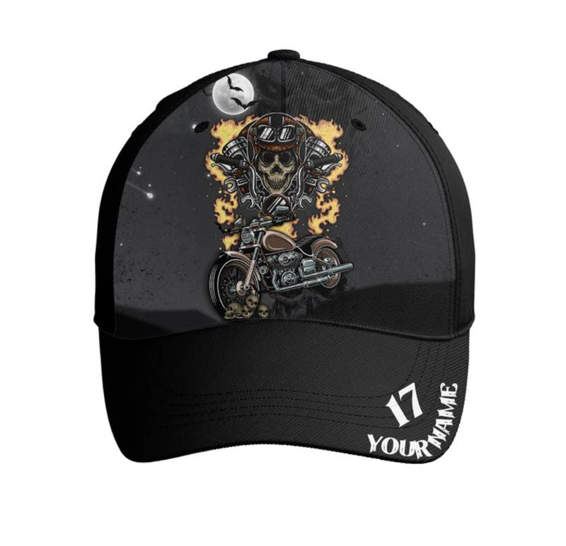 Bikergod Motorcycle Custom Name And Number Classic Cap NMI239