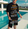Bikergod Motorcycle Never Underestimate An Old Man With A Motorcycle T-shirt And Short Set Design 3D Full Printed NALA343