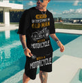 Bikergod Motorcycle Never Underestimate An Old Man With A Motorcycle T-shirt And Short Set Design 3D Full Printed NALA343