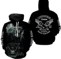 Bikergod Motorcycle 100% Illegal Death Machine Custom Name  Hoodie Design 3D Full Printed Sizes S - 5XL - NMK11B