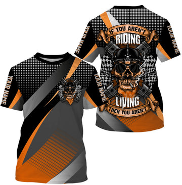 Bikergod Motorcycle If You Aren't Riding You Aren't Living Custom Name  T-shirt Design 3D Full Printed Sizes S - 5XL - NMK21A