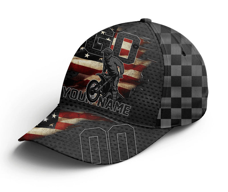 Bikergod Motorcycle Custom Name And Number Classic Cap NMI247