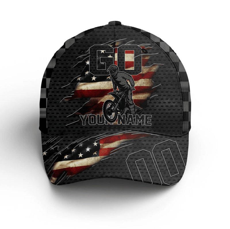 Bikergod Motorcycle Custom Name And Number Classic Cap NMI247