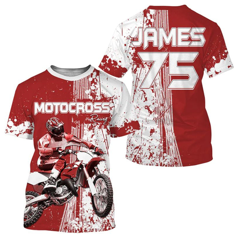 Bikergod Motorcycle Custom Name And Number  T-shirt Design 3D Full Printed Sizes S - 5XL - NMK03