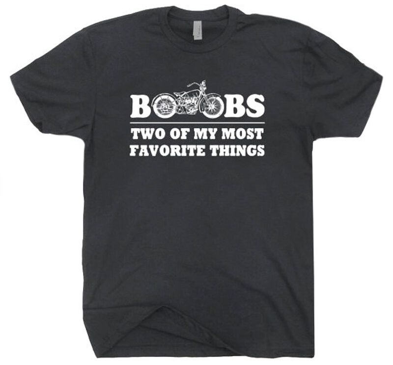 Motorcycles Boobs T-shirt Design 2D Full Printed Sizes S - 5XL - NAEA261