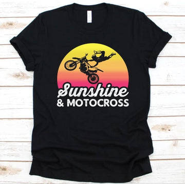 Motorcycles Sunshine And Motocross T-shirt Design 2D Full Printed Sizes S - 5XL - NAEA251